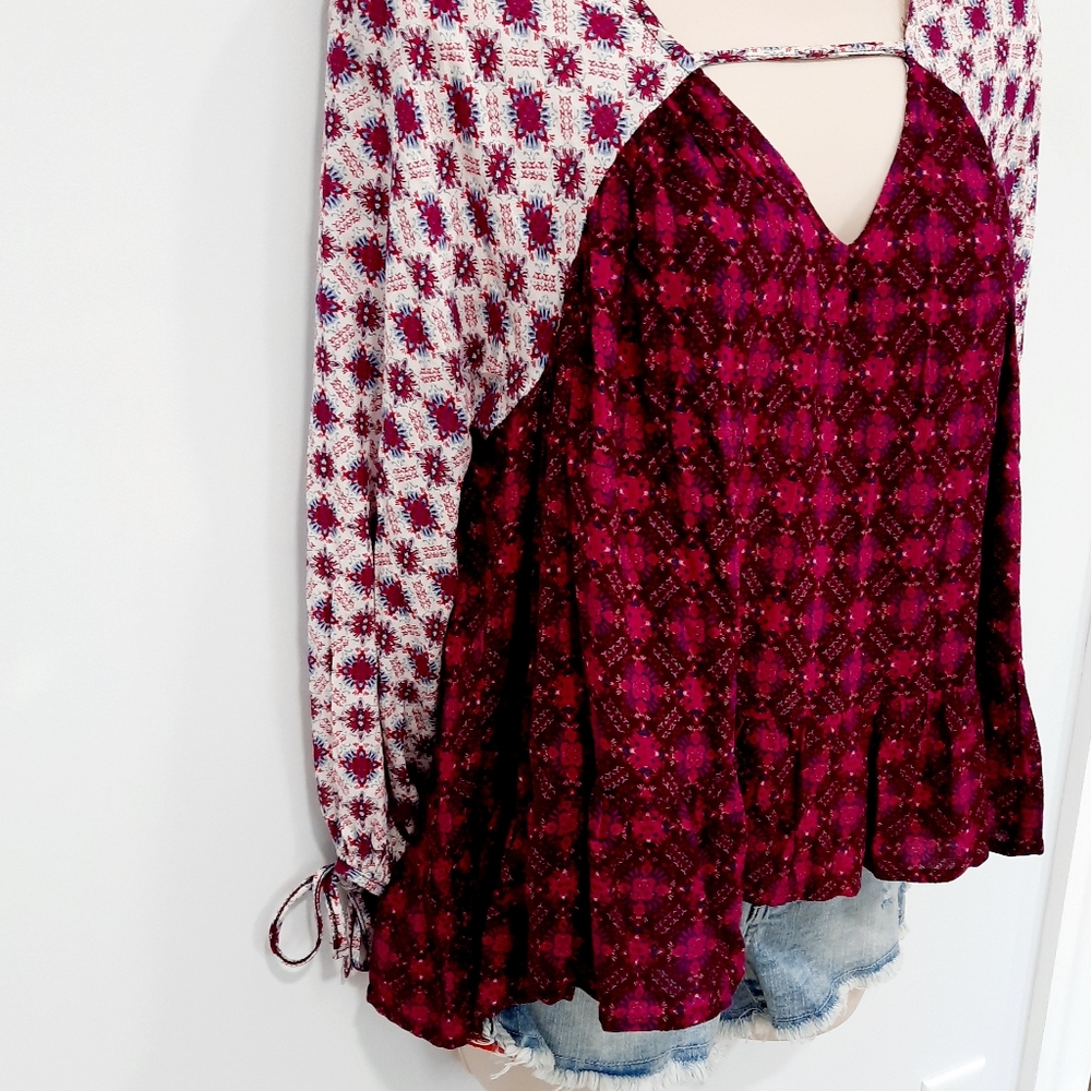 Bohemian Flowy Look Ruffled Small Top